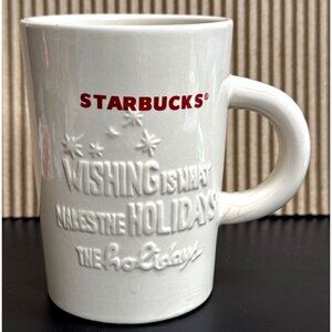 Starbucks 2010 Wishing Is What Makes The Holidays 16 oz Christmas 3D Mug Cup
